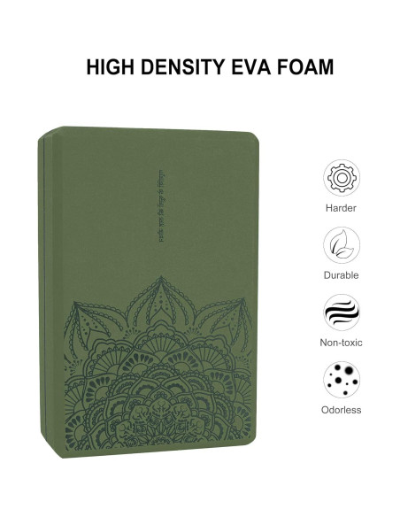 Bloques de Yoga Nuveti de Espuma EVA Verde Bosque - 2 Unidades