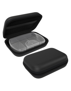 Estuche de Pastillas Ezy Dose Duro 8 Compartimentos Negro