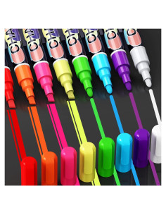 Marcadores de Tiza Líquida SAKEYR - 8 Colores Neón Borrables