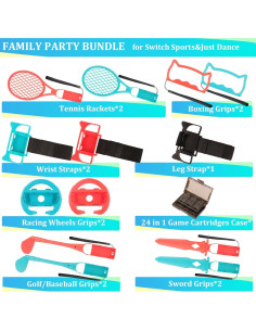 Kit de Accesorios para Deportes Arisll 14 en 1 para Switch 2