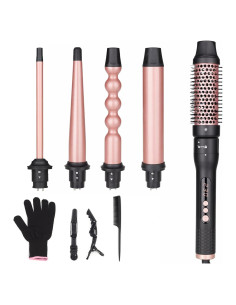 Rizador 5 en 1 UNOBEY con Cepillo Térmico y Varillas Intercambiables