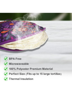 Bolsa Calentadora de Tortillas Sophix 30.48 cm Floral Aislante 2