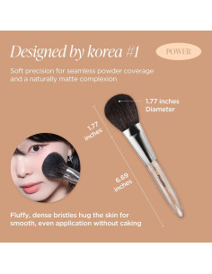 Brocha de Polvo Piccasso 103A - Maquillaje Profesional Suave 2