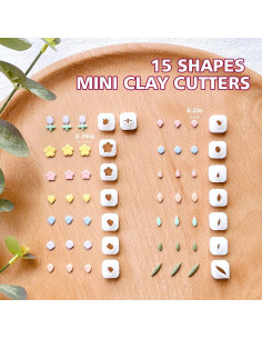 Cortadores de Arcilla Polimérica Mini Keoker - 15 Formas para Aretes 2