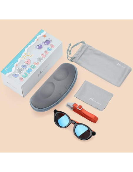 Gafas de Sol Nacuwa UV400 para Bebés 0-2 Años - Incluye Estuche