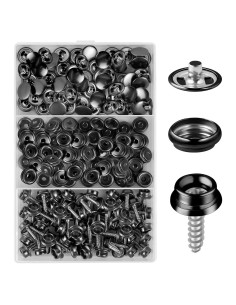 Kit de 152 Broches a Presión Hicdaw de Acero Inoxidable