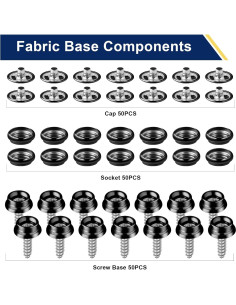 Kit de 152 Broches a Presión Hicdaw de Acero Inoxidable 2