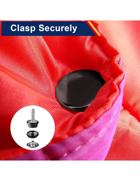 Kit de 152 Broches a Presión Hicdaw de Acero Inoxidable