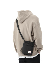 Bolsa Cruzada SEAFEW Negra Unisex 19x14x2 cm Ligera