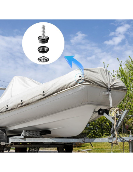 Kit de 152 Broches a Presión Hicdaw de Acero Inoxidable