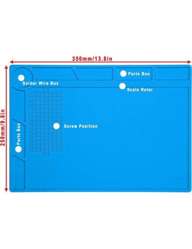 Alfombrilla de Soldadura de Silicona PAFOWO S-130 35x25cm