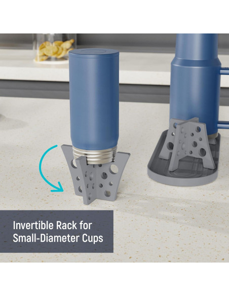 Conjunto 3 Soportes Secado Botellas Silicona NiHome Gris