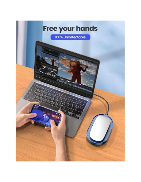Mover de Ratón Indetectable Vaydeer FM2081 Azul Marino