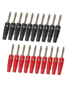 Conector Banana de 4mm DaFuRui 20PCS 20A Rojo y Negro