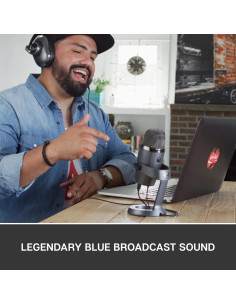 Micrófono USB Blue Yeti Nano Gris para Streaming y Podcasting 2