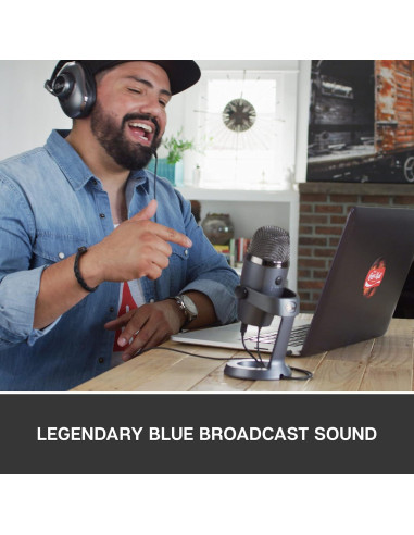 Micrófono USB Blue Yeti Nano Gris para Streaming y Podcasting