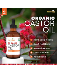 Aceite de Ricino Orgánico Naturise 118 ml Prensado en Frío 2