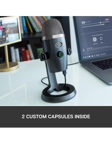 Micrófono USB Blue Yeti Nano Gris para Streaming y Podcasting