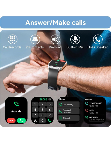 Reloj Inteligente Tensky 1.85" Pantalla Táctil IP68 Fitness