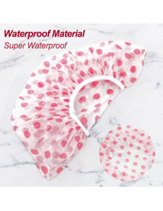 Gorras de Ducha Impermeables Zuihug 3PCS Reutilizables y Desechables 2