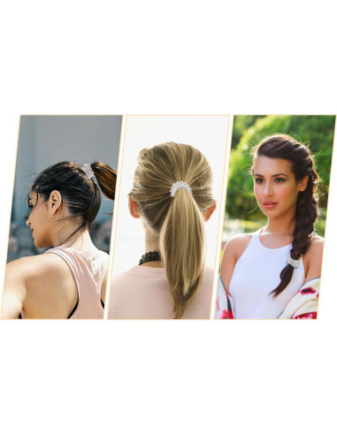 Lazos de Cabello Espirales GoYoho - 8 Piezas Negro y Blanco