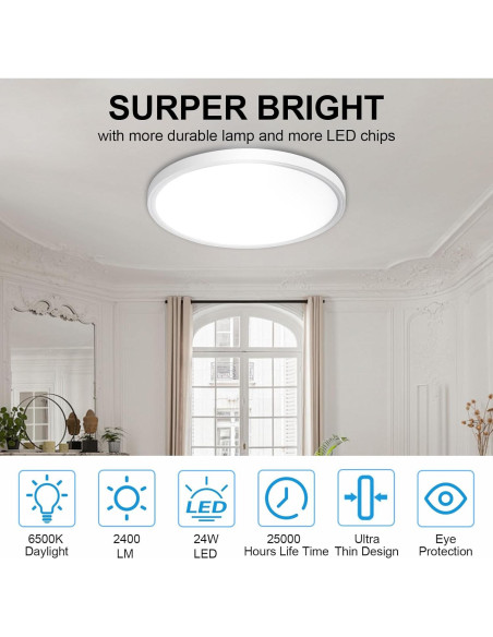 Luz de Techo Empotrada LED DLLT 30 cm 24W 5 Temperaturas Color