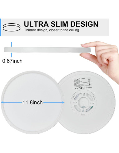 Luz de Techo Empotrada LED DLLT 30 cm 24W 5 Temperaturas Color