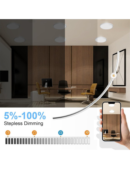 Luz de Techo Empotrada LED DLLT 30 cm 24W 5 Temperaturas Color