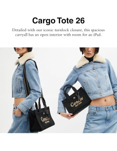 Bolso Tote Cargo 26 Coach para Mujeres - Negro 2