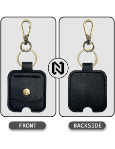 Funda de Llave de Cuero Negro para Hombres y Mujeres 2