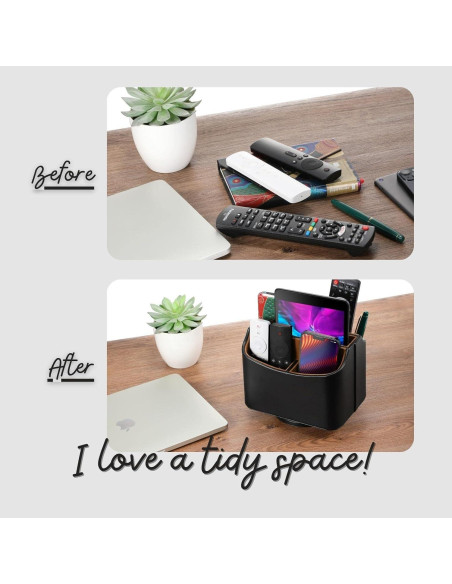 Organizador de Escritorio Giratorio Lorteme - Negro, Multifuncional Organizador de Escritorio Giratorio Lorteme - Negro, Multifuncional