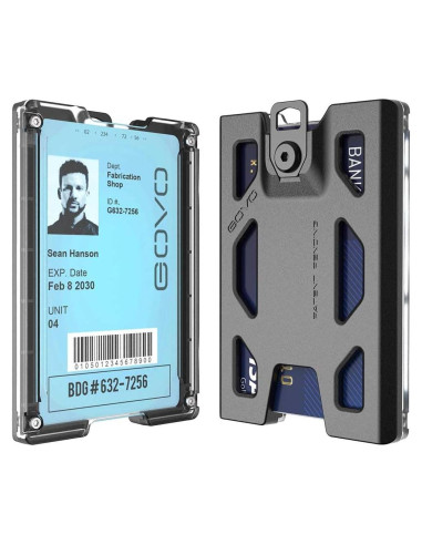 Soporte de Insignia GOVO T4 Sin Clip - Policarbonato Negro