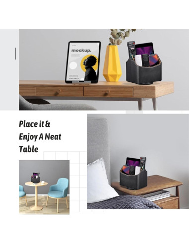 Organizador de Escritorio Giratorio Lorteme - Negro, Multifuncional