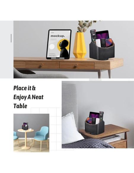 Organizador de Escritorio Giratorio Lorteme - Negro, Multifuncional Organizador de Escritorio Giratorio Lorteme - Negro, Multifuncional