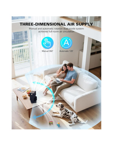 Ventilador de Mesa Hotsales 11" Recargable USB 6000mAh 6 Velocidades