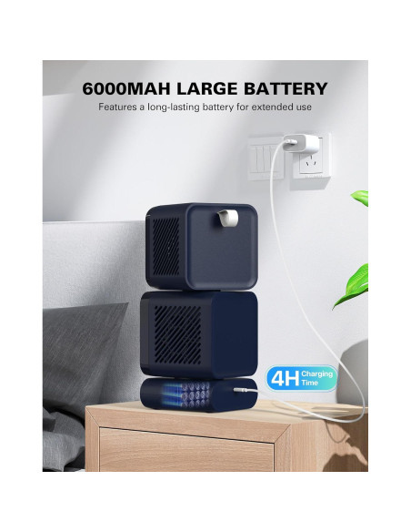 Ventilador de Mesa Hotsales 11" Recargable USB 6000mAh 6 Velocidades