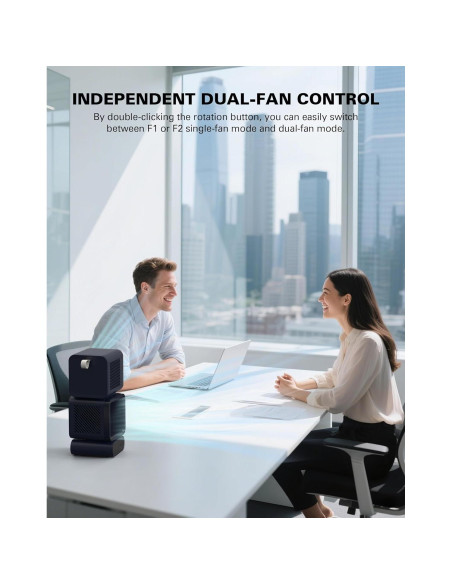 Ventilador de Mesa Hotsales 11" Recargable USB 6000mAh 6 Velocidades