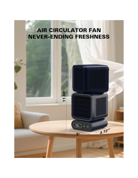 Ventilador de Mesa Hotsales 11" Recargable USB 6000mAh 6 Velocidades