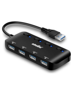 Hub USB 3.0 Atolla 4 Puertos Ultra Delgado con Interruptores