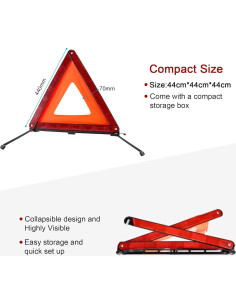 Kit de Triángulo de Advertencia de Emergencia XOOL - 3 Piezas 2