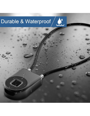 Candado Biométrico de Huella Dactilar Dhiedas - Negro