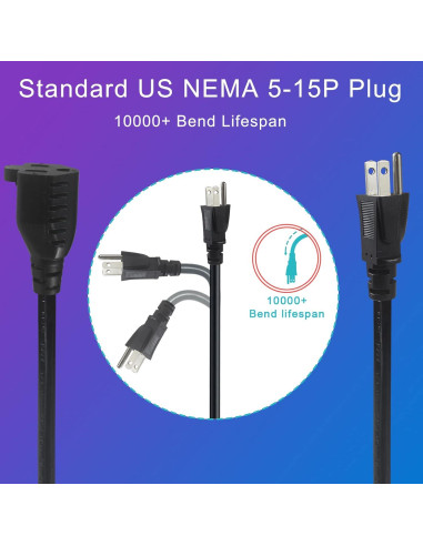 Divisor de Corriente KUNCAN 3 Salidas 0.3m 16AWG 13A Negro