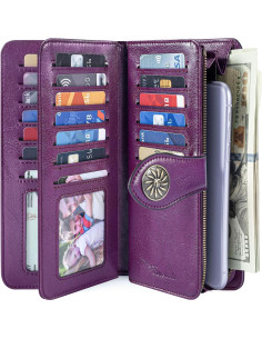 Billetera de Mujer Travelambo con Bloqueo RFID y Gran Capacidad 2