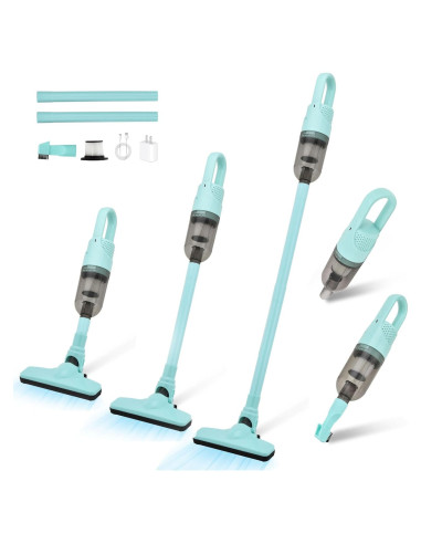 Aspiradora de Mano Inalámbrica TROURAY Verde 100W HEPA 6 en 1