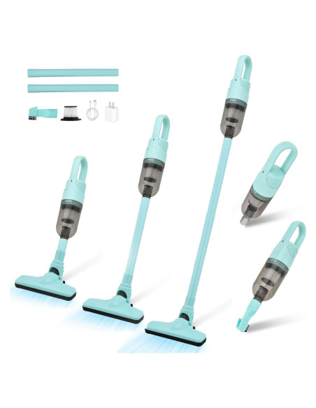 Aspiradora de Mano Inalámbrica TROURAY Verde 100W HEPA 6 en 1