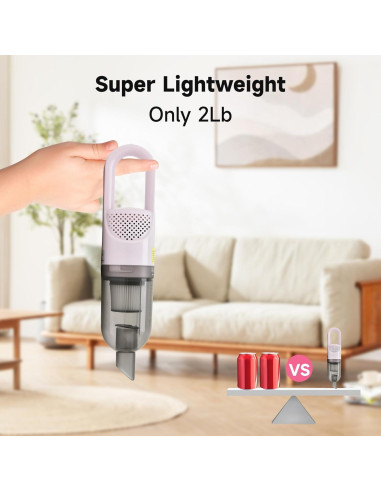 Aspiradora de Mano Inalámbrica TROURAY Verde 100W HEPA 6 en 1