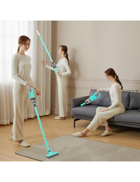 Aspiradora de Mano Inalámbrica TROURAY Verde 100W HEPA 6 en 1