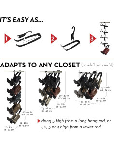 Soporte para Botas Boot Butler - Organizador Colgante 5 Pares 2