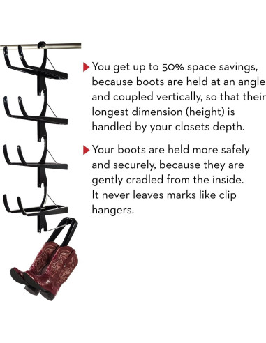 Soporte para Botas Boot Butler - Organizador Colgante 5 Pares