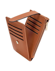 Billetera Slim Chelmon Bifold con Bloqueo RFID Marrón Claro
